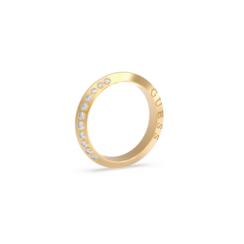 GUESS Mini Forever Links Gold Plated Crystal Ring