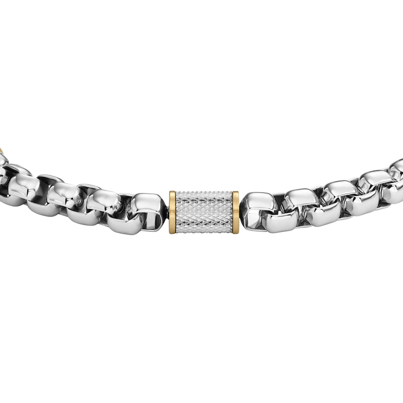 Main Image 2 of Fossil All Stacked Up Men's Two-Tone Steel Chain Bracelet