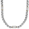Thumbnail Image 2 of Fossil All Stacked Up Men's Two-Tone Steel Chain Necklace