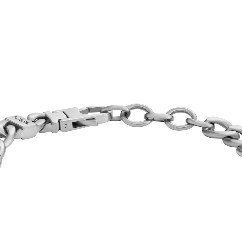 Fossil Drew Men's Stainless Steel ID Chain Bracelet