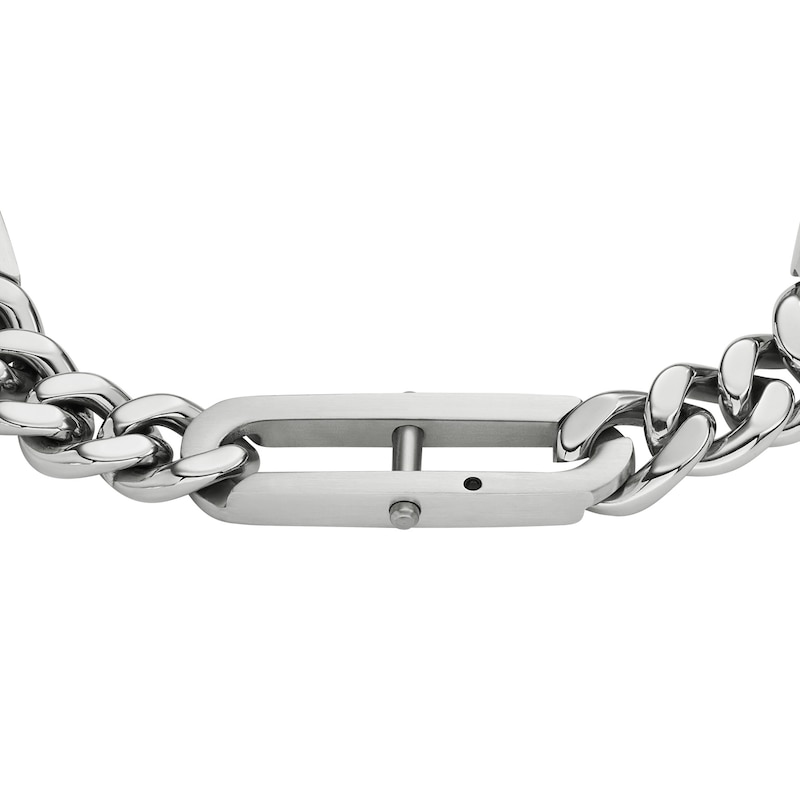 Main Image 2 of Fossil Heritage Men's D-Link Stainless Steel Chain 7" Bracelet