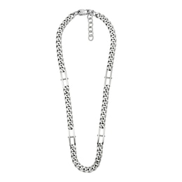 Fossil Men's Heritage D-Link Stainless Steel Chain Necklace