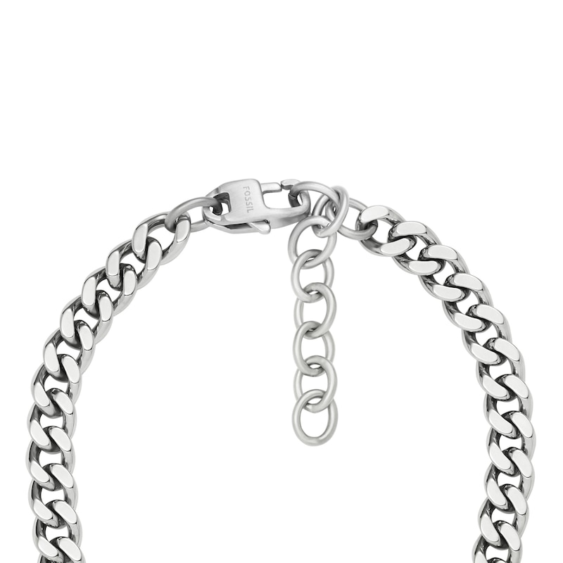 Fossil Men's Heritage D-Link Stainless Steel Chain Necklace