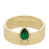 Thumbnail Image 3 of Fossil Sadie Festive Shine Gold Tone Green Crystal Band Ring