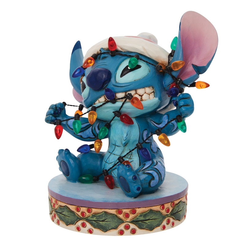 Main Image 3 of Disney Traditions Stitch Tangled In Lights Figurine