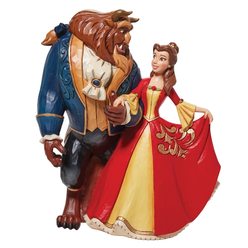 Disney Traditions Beauty And The Beast Arm In Arm Figurine