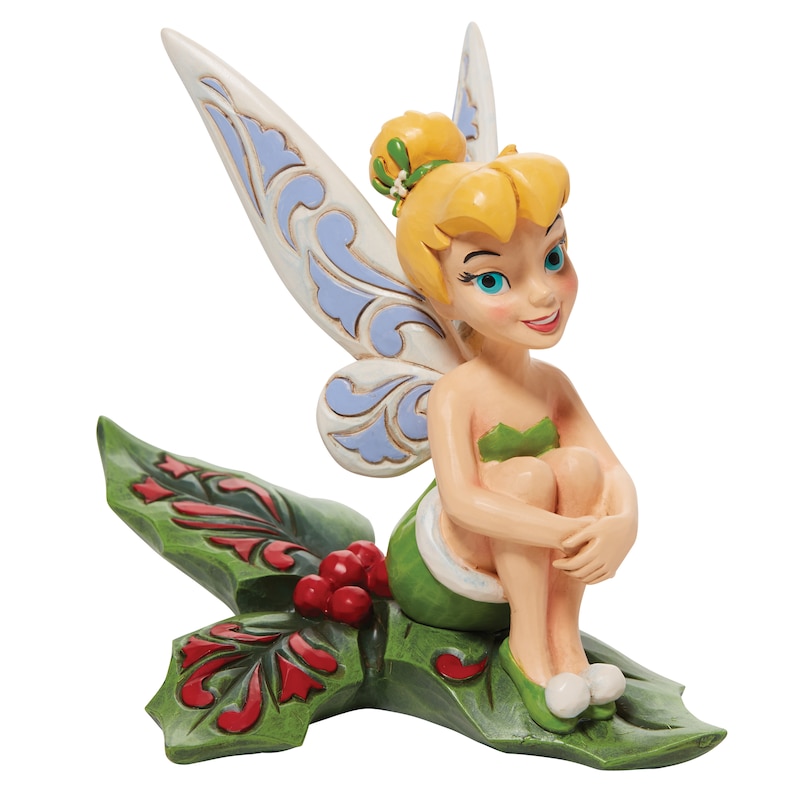 Main Image 1 of Disney Traditions Tinkabell Atop A Bushel Of Holly Figurine