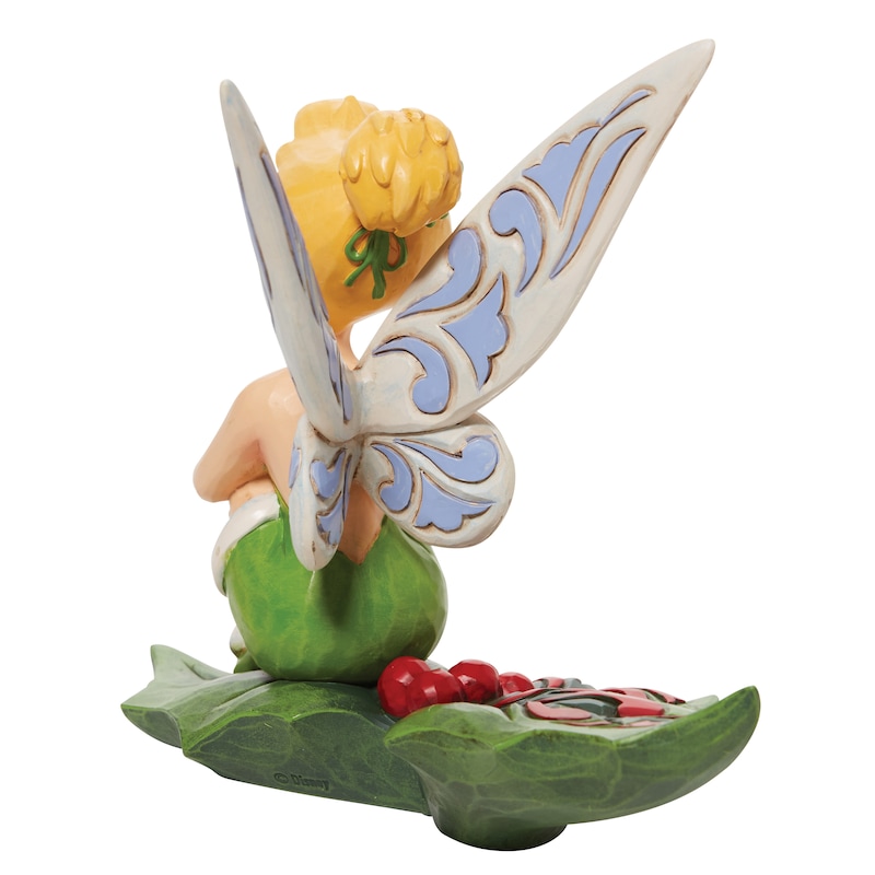 Disney Traditions Tinkabell Atop A Bushel Of Holly Figurine