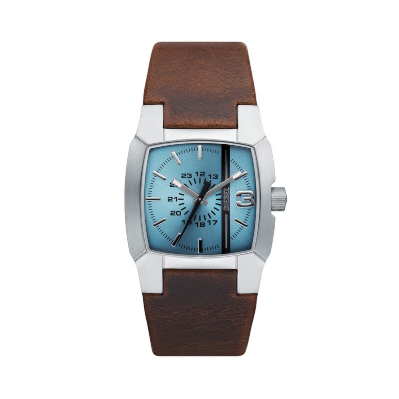 Diesel Cliffhanger Men's Brown Leather Strap Watch