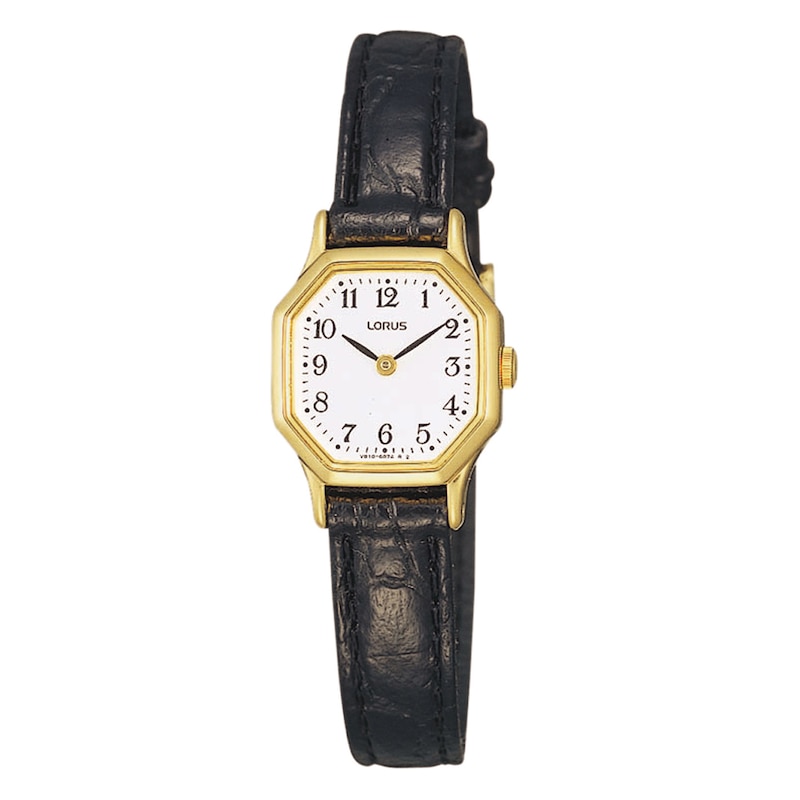 Main Image 1 of Lorus Ladies' Black Leather Strap Watch