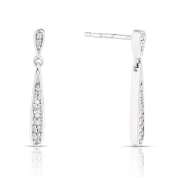 Sterling Silver Diamond Drop Earrings