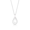 Thumbnail Image 1 of Sterling Silver Diamond Pear Pendant