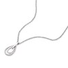 Thumbnail Image 2 of Sterling Silver Diamond Pear Pendant