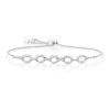 Thumbnail Image 1 of Sterling Silver Diamond Chain Bolo Bracelet