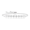 Thumbnail Image 0 of Sterling Silver Diamond Pear Bolo Bracelet