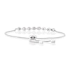 Thumbnail Image 3 of Sterling Silver Diamond Pear Bolo Bracelet