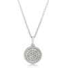Thumbnail Image 1 of Sterling Silver Diamond Circle Pendant Necklace