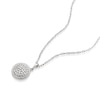 Thumbnail Image 2 of Sterling Silver Diamond Circle Pendant Necklace