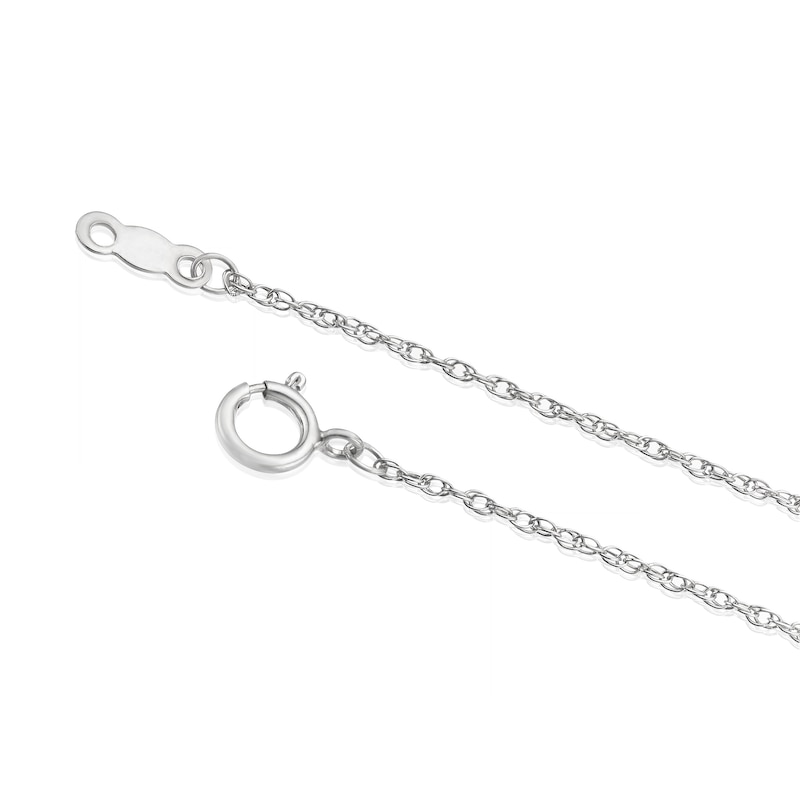 Main Image 3 of Sterling Silver Diamond Circle Pendant Necklace