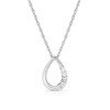 Thumbnail Image 1 of Sterling Silver Diamond Open Pear Shape Pendant