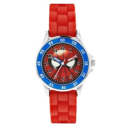 Disney Spiderman Children's Red Rubber Strap Watch