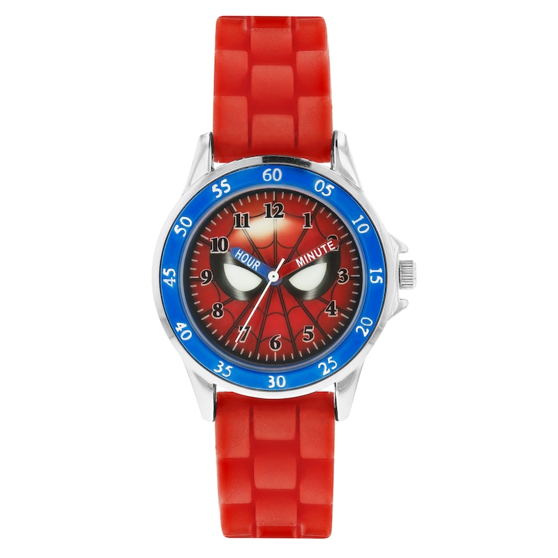 Main Image 1 of Disney Spiderman Children's Red Rubber Strap Watch