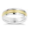 Thumbnail Image 1 of Sterling Silver 9ct Yellow Gold Stripe Ring