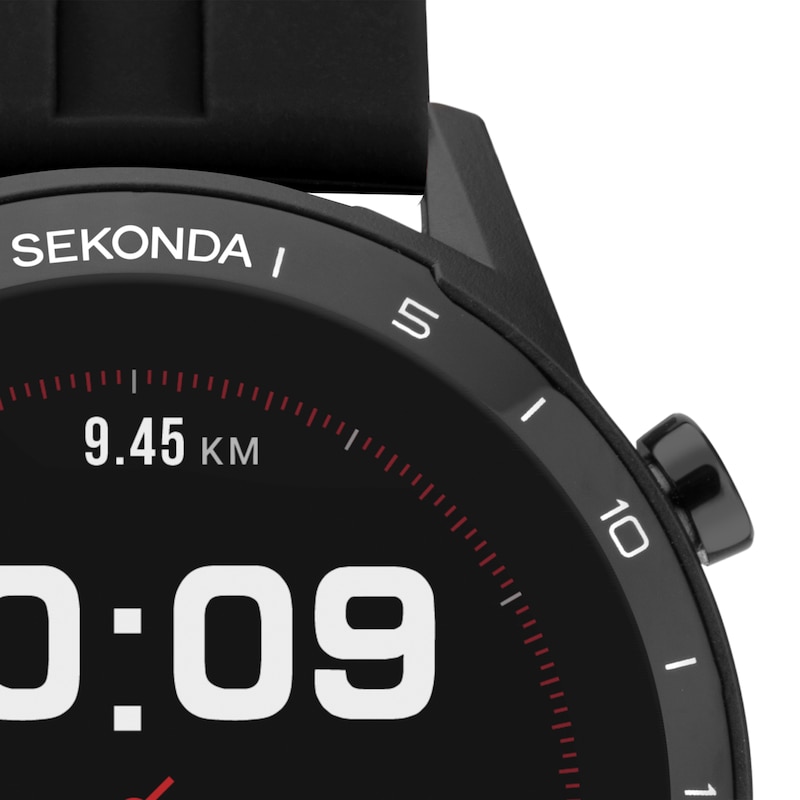 Main Image 3 of Sekonda Active Black Silicone Strap Smart Watch