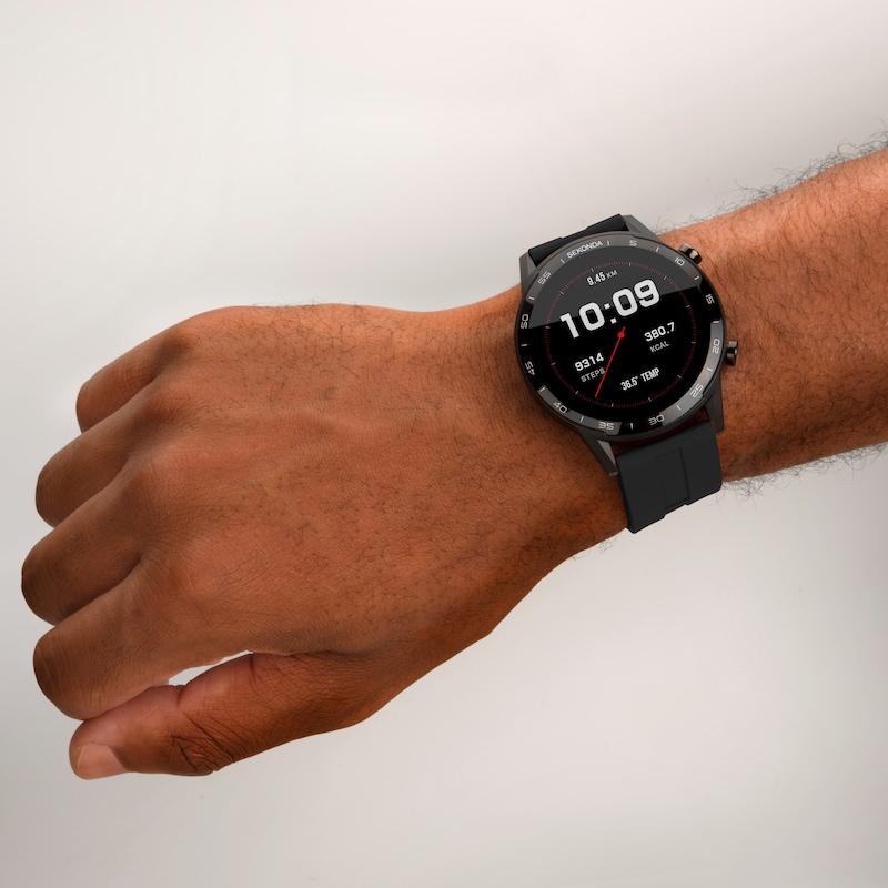 Sekonda Active Black Silicone Strap Smart Watch