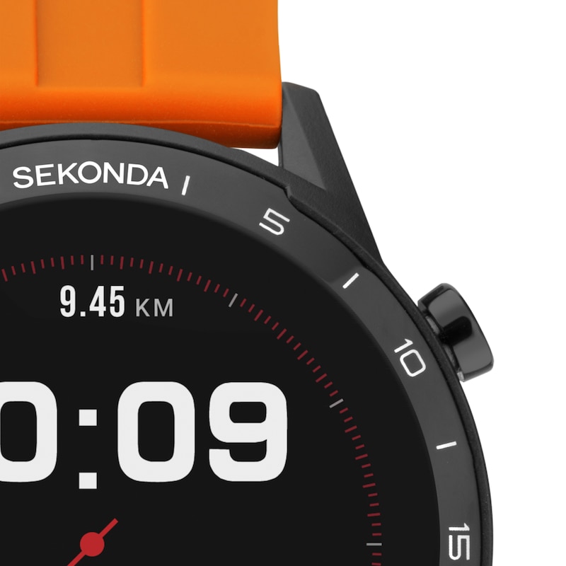Main Image 3 of Sekonda Active Orange Silicone Strap Smart Watch