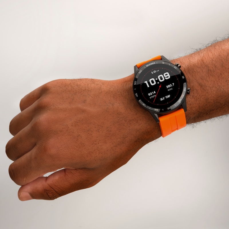 Main Image 5 of Sekonda Active Orange Silicone Strap Smart Watch