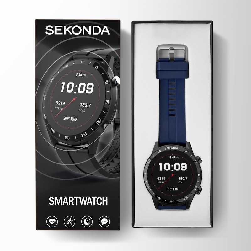 Main Image 4 of Sekonda Active Blue Silicone Strap Smart Watch