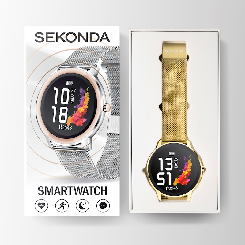 Main Image 4 of Sekonda Flex Gold Tone Bracelet Smart Watch