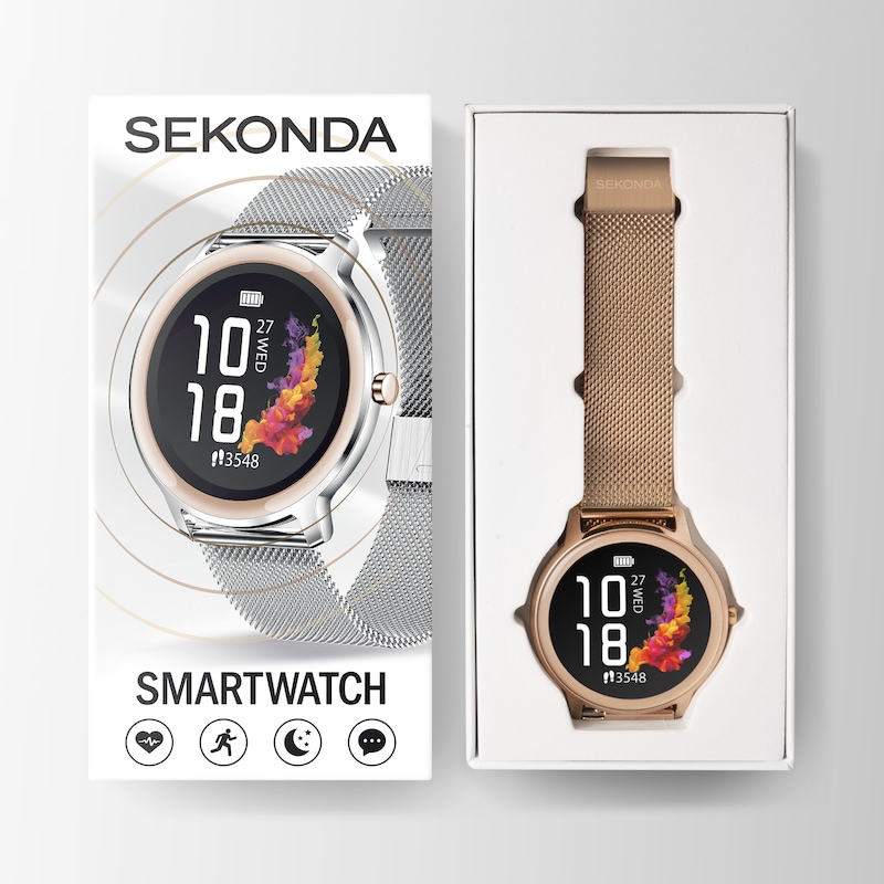 Main Image 5 of Sekonda Flex Rose Gold Tone Bracelet Smart Watch