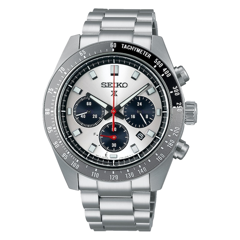 Seiko Prospex Speedtimer ‘Go Large’ Solar Silver Dial Chronograph Watch