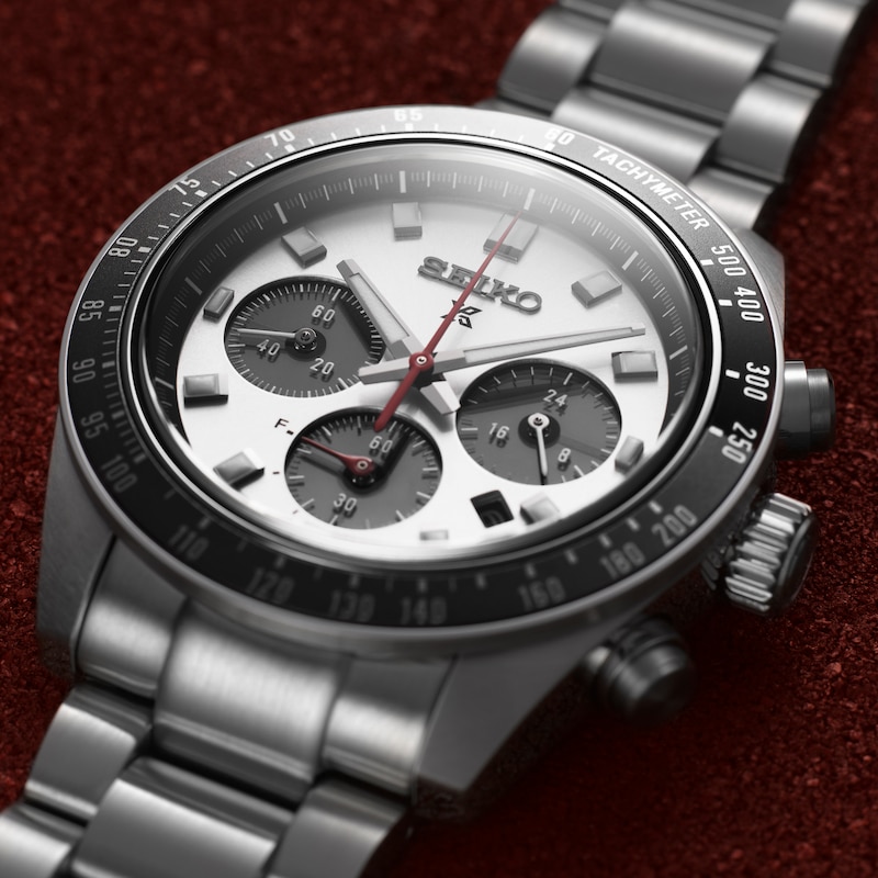 Seiko Prospex Speedtimer ‘Go Large’ Solar Silver Dial Chronograph Watch