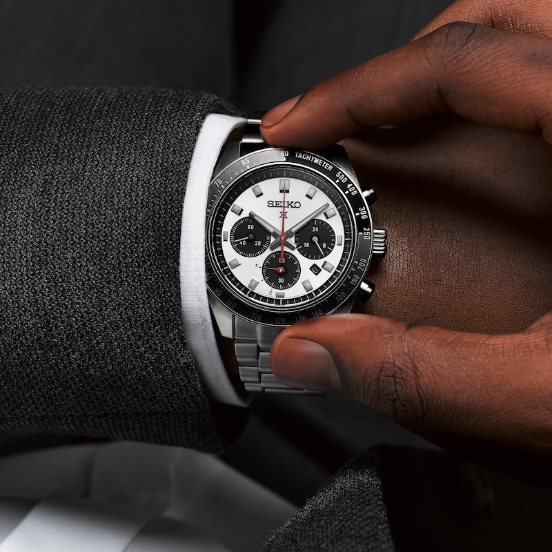 Main Image 4 of Seiko Prospex Speedtimer ‘Go Large’ Solar Silver Dial Chronograph Watch
