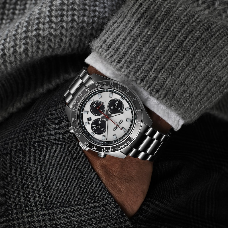 Main Image 5 of Seiko Prospex Speedtimer ‘Go Large’ Solar Silver Dial Chronograph Watch