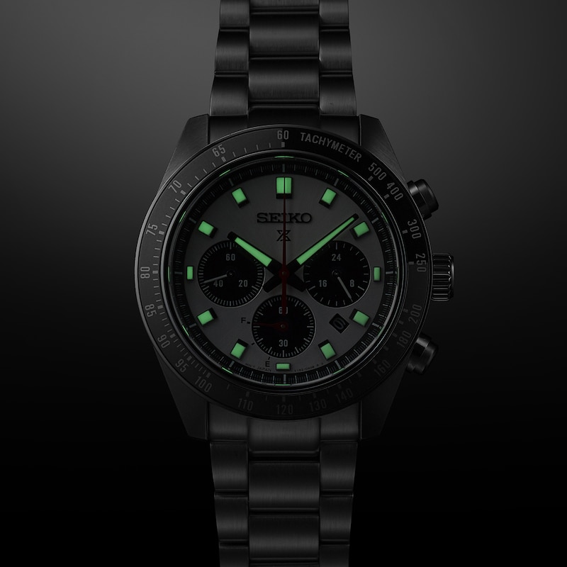 Main Image 6 of Seiko Prospex Speedtimer ‘Go Large’ Solar Silver Dial Chronograph Watch
