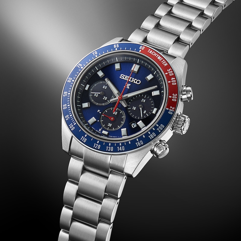 Main Image 2 of Seiko Prospex Speedtimer ‘Go Large’ Solar Blue Dial Chronograph Watch