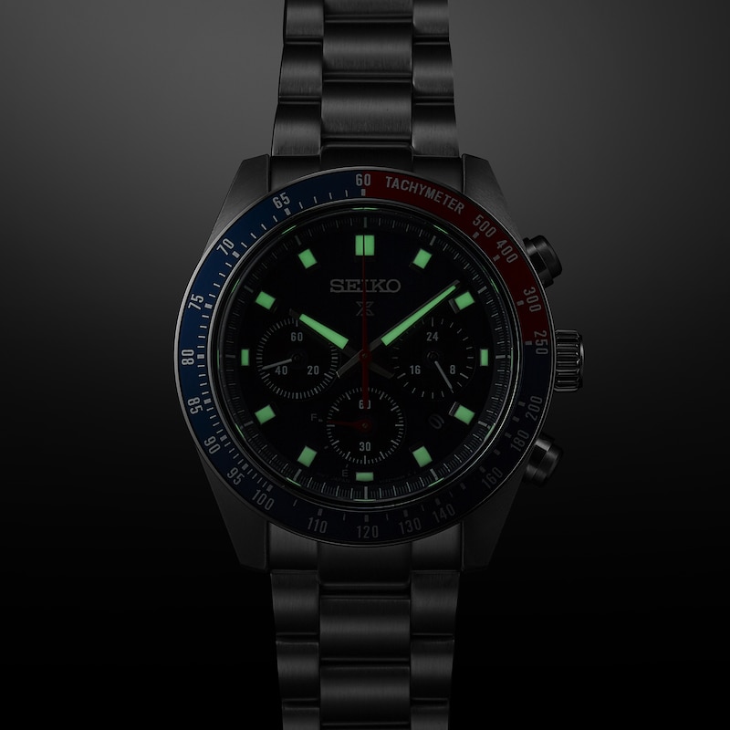 Main Image 5 of Seiko Prospex Speedtimer ‘Go Large’ Solar Blue Dial Chronograph Watch