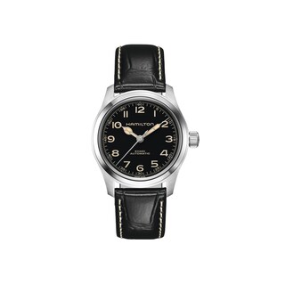 Hamilton Khaki Field Murph 38mm Black Leather Strap Watch | H.Samuel