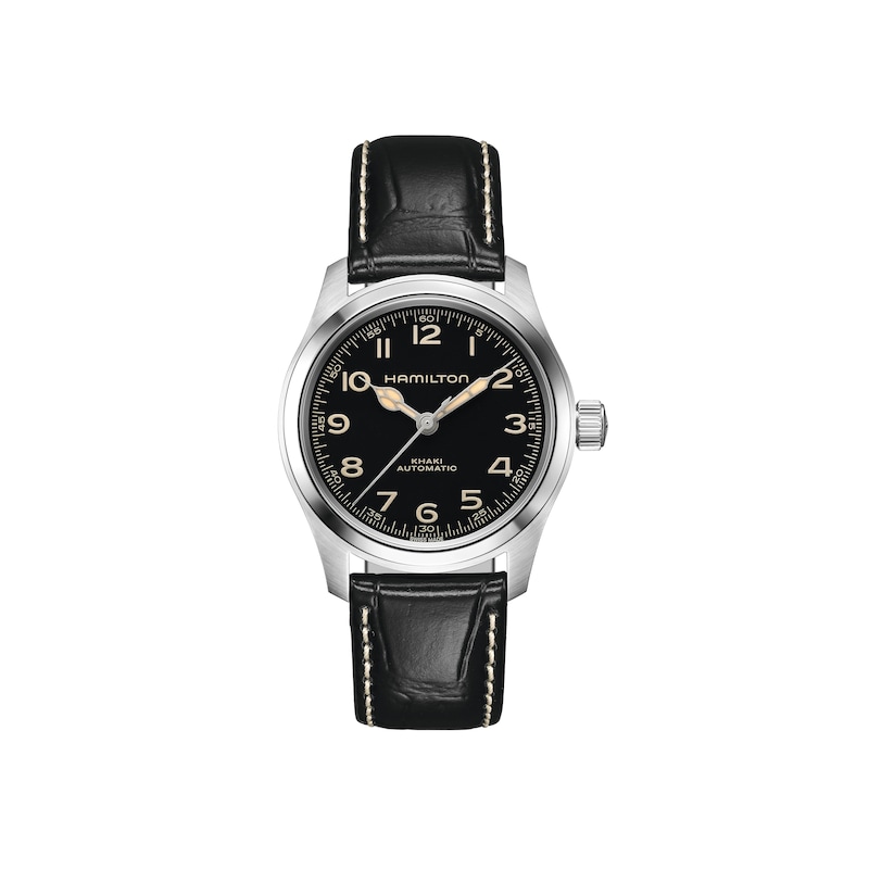 Hamilton Khaki Field Murph 38mm Black Leather Strap Watch