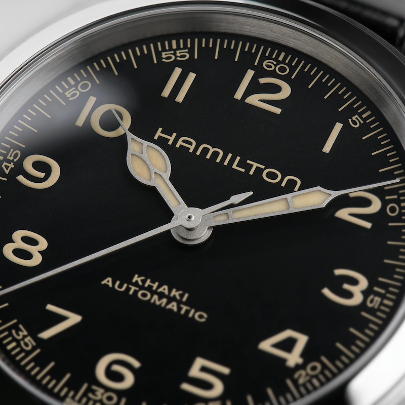 Main Image 4 of Hamilton Khaki Field Murph 38mm Black Leather Strap Watch