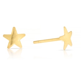 9ct Yellow Gold Star Stud Earrings