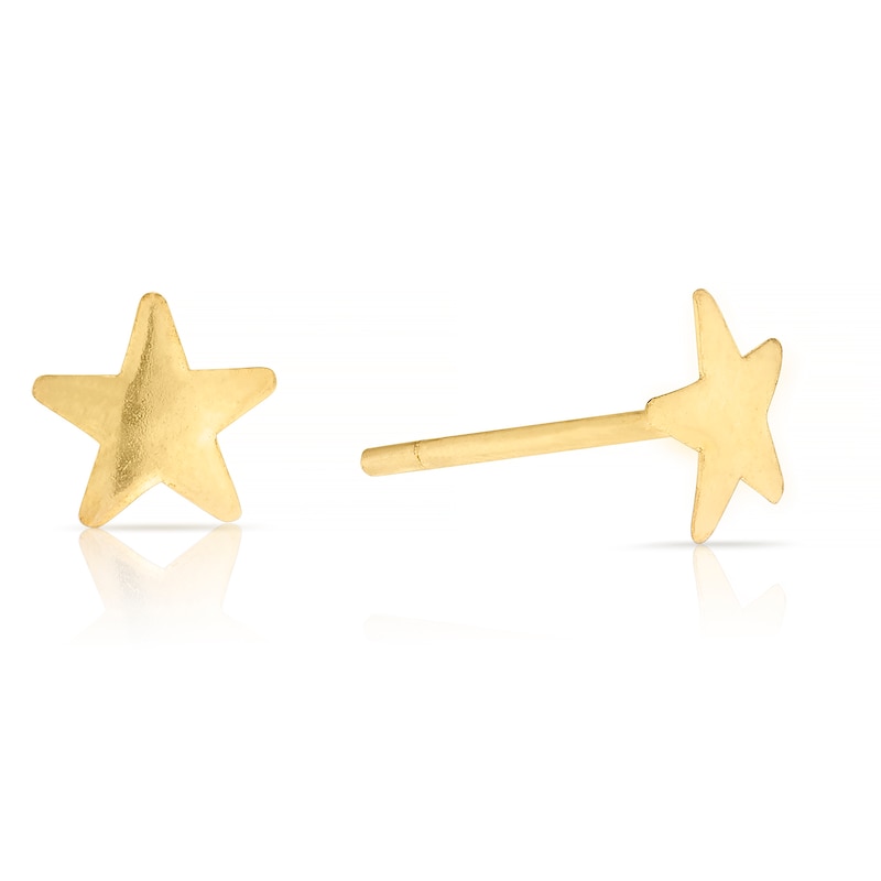Main Image 1 of 9ct Yellow Gold Star Stud Earrings