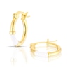 Thumbnail Image 0 of Gold Plated Silver & White Hoop Earrings