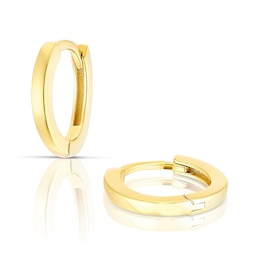 Gold Plated Sterling Silver Hinged Small Hoop Earrings