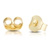 Thumbnail Image 2 of Gold Plated Sterling Silver Cubic Zirconia J Shaped Hoop Earrings