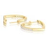 Thumbnail Image 2 of Gold Plated Sterling Silver Cubic Zirconia Heart Hoop Earrings